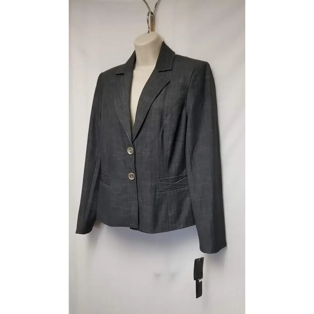 NWT Signature By Larry Levine Suit Jacket Color Heather Gray Size 8 - Picture 5 of 12